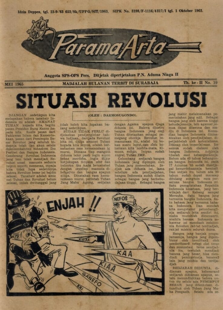 parama arta. soekarno. rivoluzione indonesiana. revolusi. indonesia.