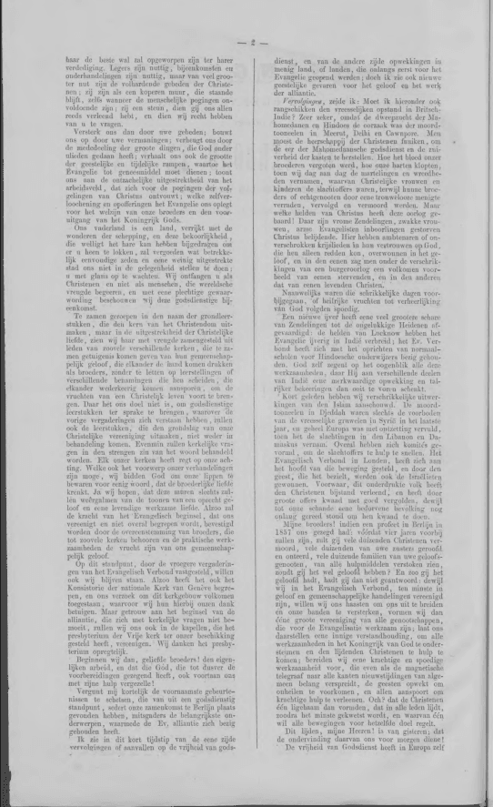 De Bazuin, Voci riformate dalla Chiesa cristiana secessionista nei Paesi Bassi, 13 Settembre 1861. Stampa Cristiana Olandese.