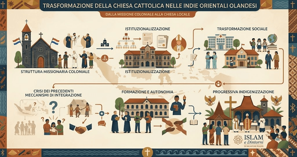 Indigenizzazione chiesa cattolica indie orientali olandesi. sintesi di Islam E Dintorni.