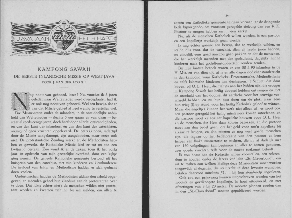giava occidentale missione 1932 fonti coeve olandesi. sint claverbond. chiesa cattolica.