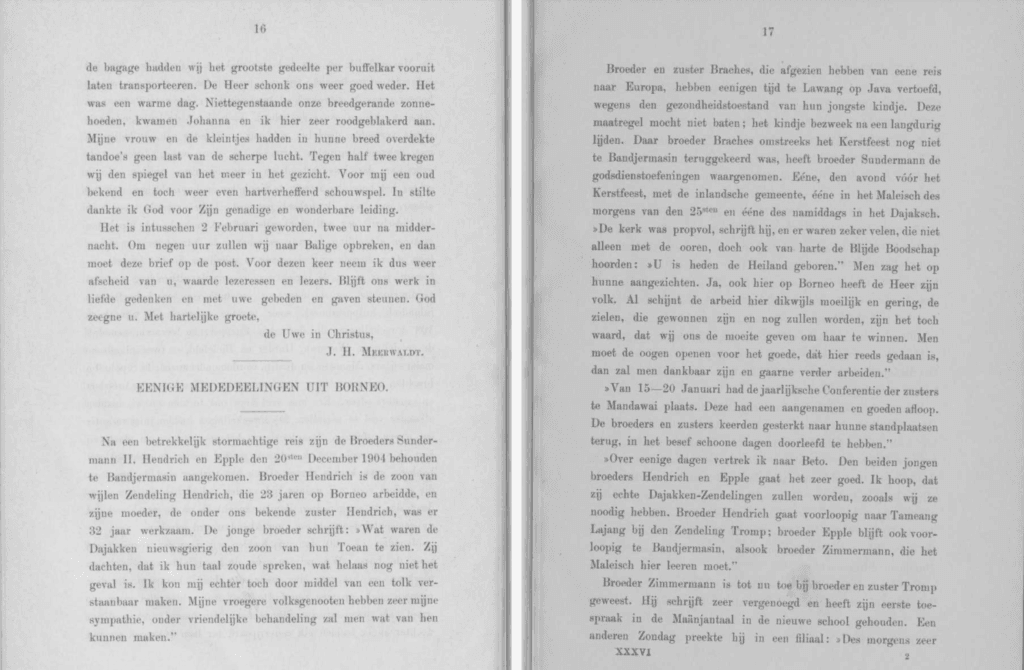 De Rijnsche Zening, 1905, Missioni Protestanti, Indie Orientali Olandesi