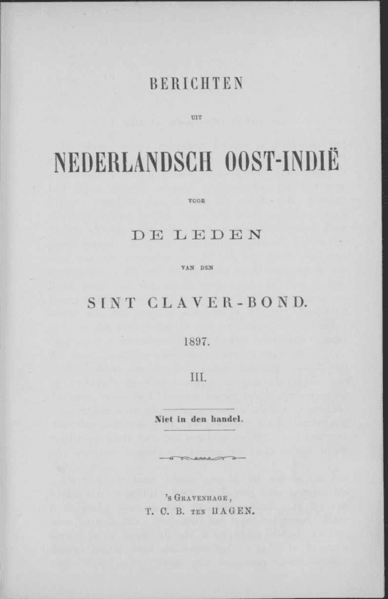Berichten uit Nederlandsch Oost-Indie, III, 1897. Padre Verbraak. Guerra di Aceh. Gesuiti. Colonialismo olandese.