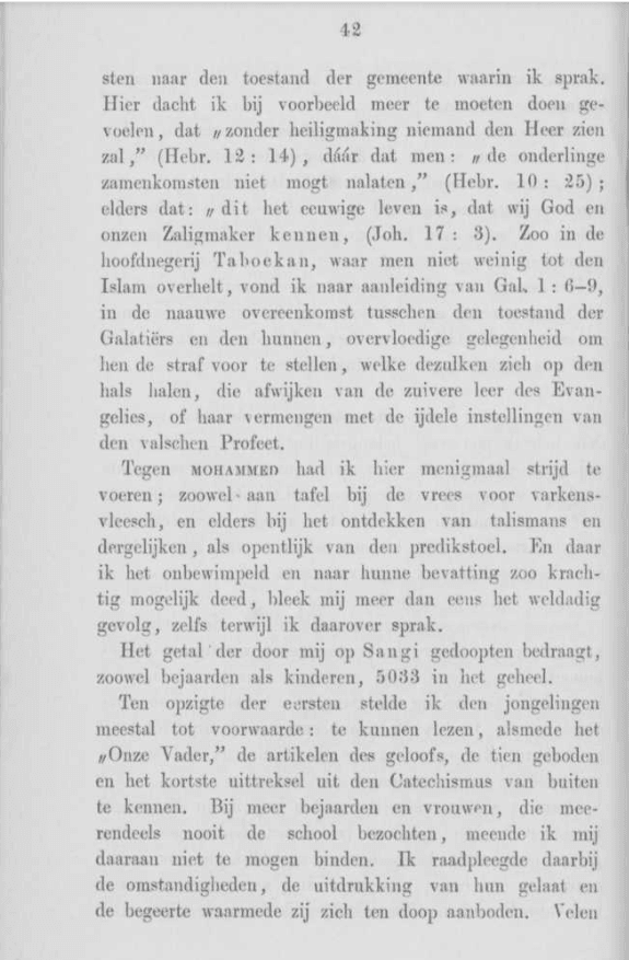 Mededeelingen van wege het Nederlandsche Zendelinggenootschap, Rotterdam, Januari 1857. Verslag eener bezoekreis naar de Sangi-eilanden (1), door den zendeling S. D. van de Velde van Cappellen. Fonti Coeve Olandesi. Missionari Protestanti. Indie Orientali Olandesi.