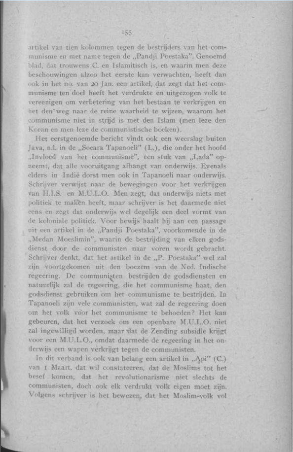 Uit de javaansch-maleische pers, Mededeelingen. Tijdschrift voor Zendingswetenschap, 1926. Fonti Coeve Olandesi. islam e comunismo. Indie Orientali Olandesi.