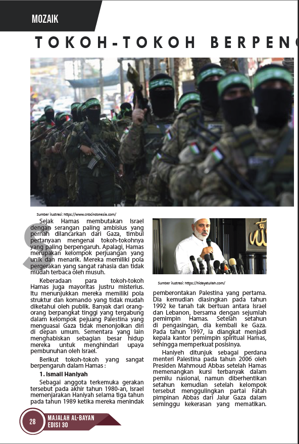 Majalah Santri Al Bayan. Islam. Pesantren. Indonesia. Hamas.