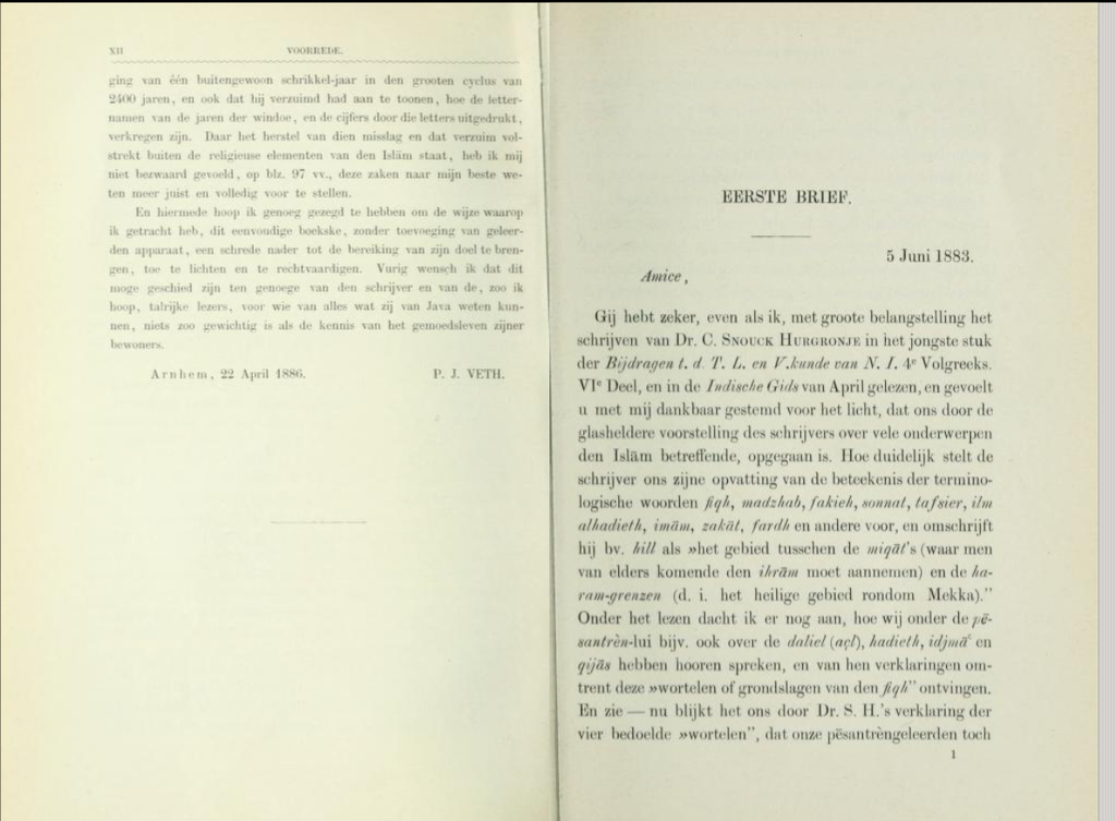 Brieven van een Desaman, poi raccolti nel volume Brieven over den Islām uit de binnenlanden van Java. Brill 1886. Fonti Coeve Olandesi. Missionari Protestanti. 
