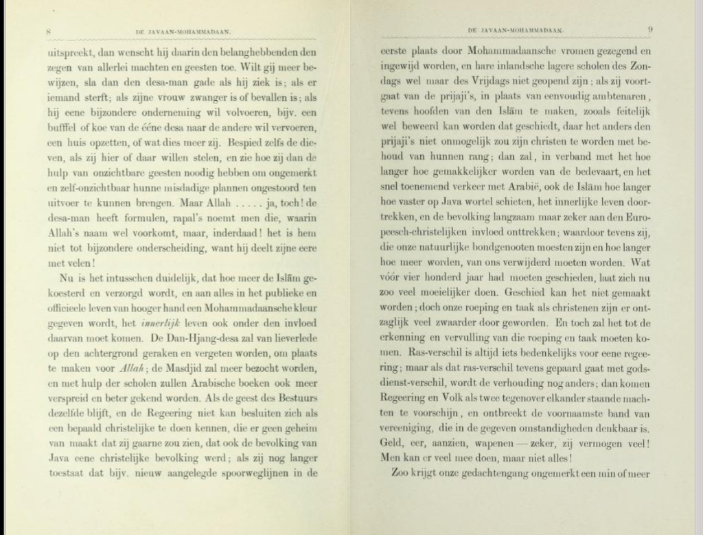 Brieven van een Desaman, poi raccolti nel volume Brieven over den Islām uit de binnenlanden van Java. Brill 1886. Fonti Coeve Olandesi. Missionari Protestanti. 