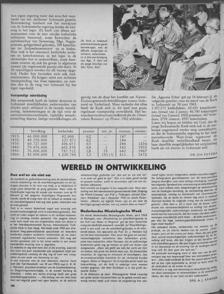 Wanneer vindt Indonesië zichzelf terug?
De Katholieke Missiën, Agosto 1963. Fonti Coeve Olandesi. Chiesa Cattolica. Soekarno.