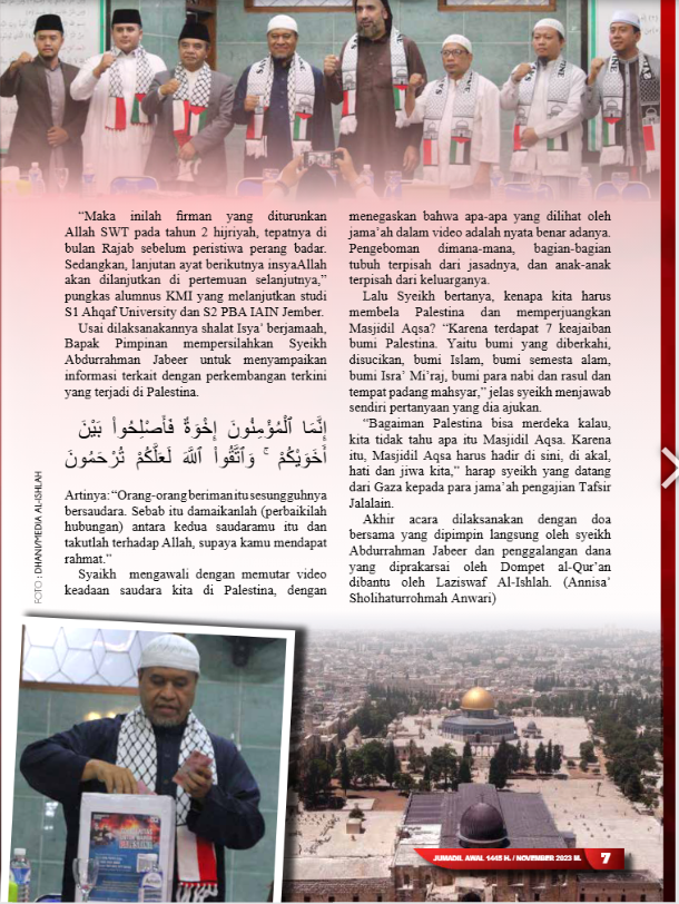 Media Al Islah. Pesantren. Islamismo. Indonesia. Hamas. Palestina.